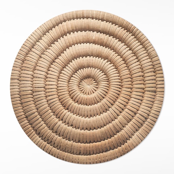 Dywan winylowy okrągły Minimalistyczna plecionka boho - Wallfluent.pl