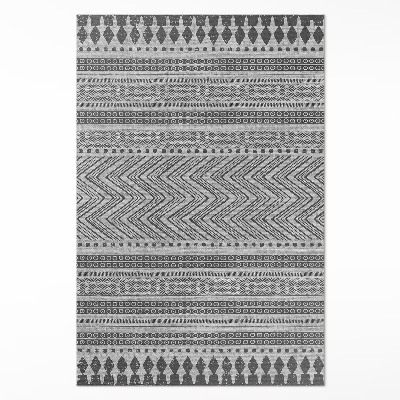 Dywan winylowy Paski i zygzaki imitacja tkaniny