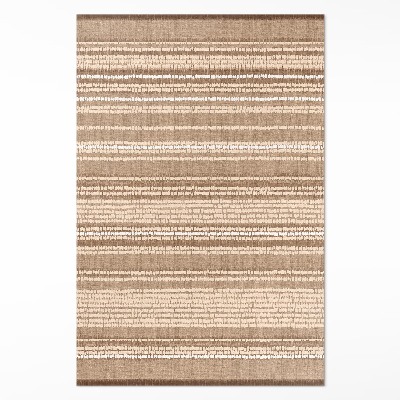 Dywan winylowy Wzór brązowa tkanina styl boho vintage