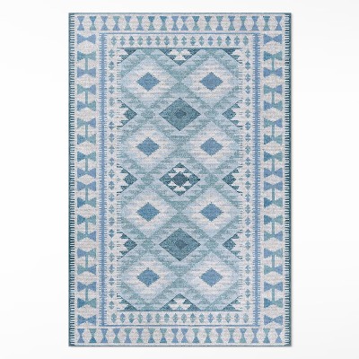 Dywan winylowy Niebieskie romby imitacja tkaniny