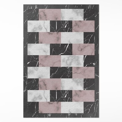 Dywan winylowy Marmurowa kostka modna mozaika
