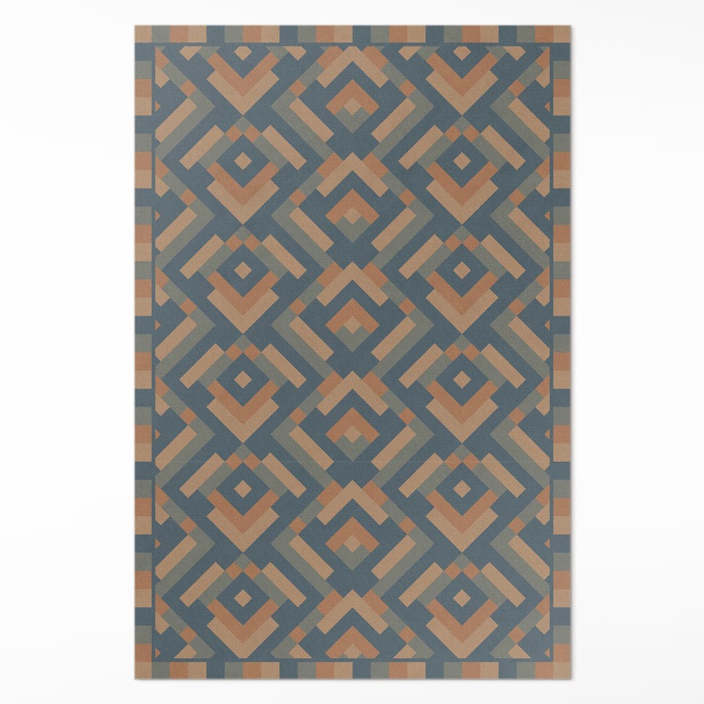 Dywan winylowy Aztecka geometria wzór vintage boho