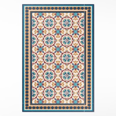 Dywan winylowy Kwiecista geometria ozdobne płytki