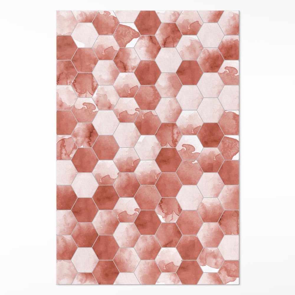 Dywan winylowy Akwarelowe hexagony elegancka mozaika