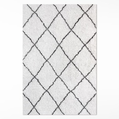 Dywan winylowy Czarne linie wzór imitacja pluszu