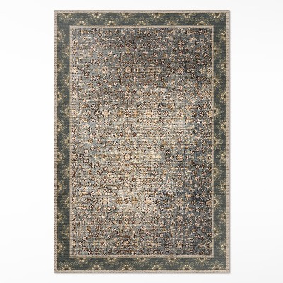 Dywan winylowy Vintage wzór kwiatowy wytarta tekstura