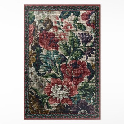 Dywan winylowy Delikatny kwiatowy wzór vintage