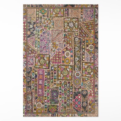 Dywan winylowy Patchworkowy etniczny wzór retro