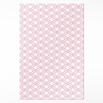 Dywan winylowy Pudrowo Różowa plecionka drobna mozaika