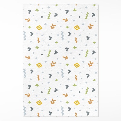 Dywan winylowy Pastelowe ikony i kształty styl boho