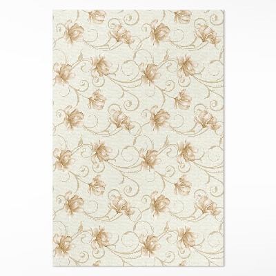 Dywan winylowy Piękne kwiaty rośliny w ornamentalnym stylu