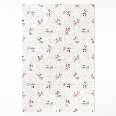 Dywan winylowy Drobne kwiatuszki na tkaninie boho