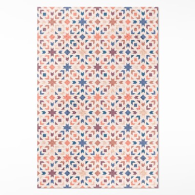 Dywan winylowy Pastelowe gwiazdy i strzałki wzór vintage