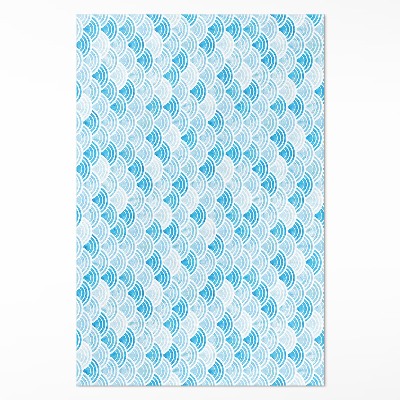 Dywan winylowy Akwarelowe fale wzór w stylu azjatyckim