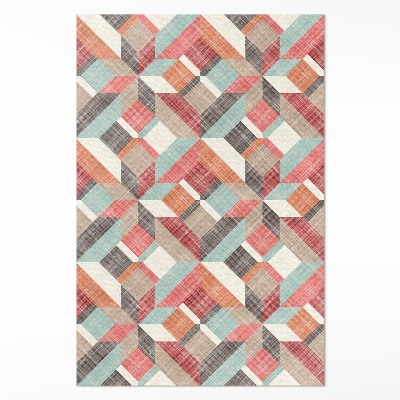 Dywan winylowy Wytarty wzór geometryczny