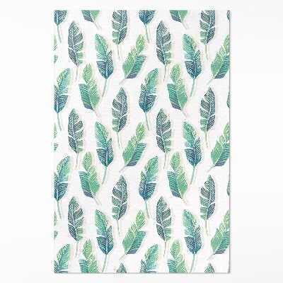 Dywan winylowy Boho pióra w delikatnym stylu