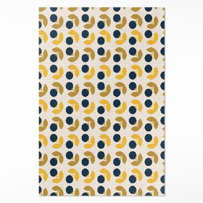 Dywan winylowy Drobne kwiaty i liście regularny wzór