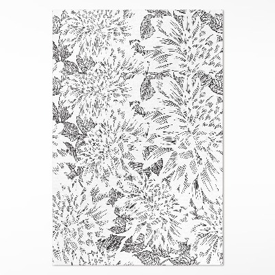 Dywan winylowy Szkic kwiatów stylowa łąka