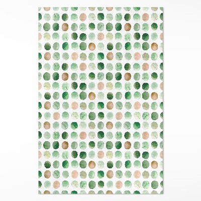 Dywan winylowy Akwarelowe kropki malowane kółka boho