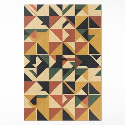 Dywan winylowy Geometryczna kolorowa abstrakcja retro
