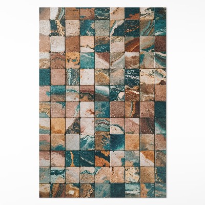 Dywan winylowy Kamienna mozaika marmurowe płytki vintage