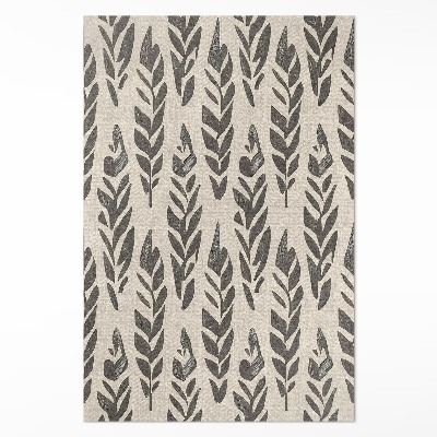 Dywan winylowy Boho malowane liście w stylu vintage