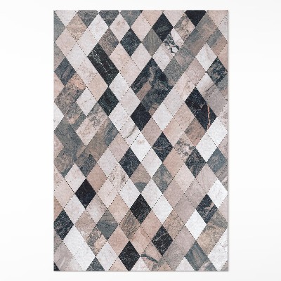 Dywan winylowy Kamienna mozaika rombów dekoracyjne płytki