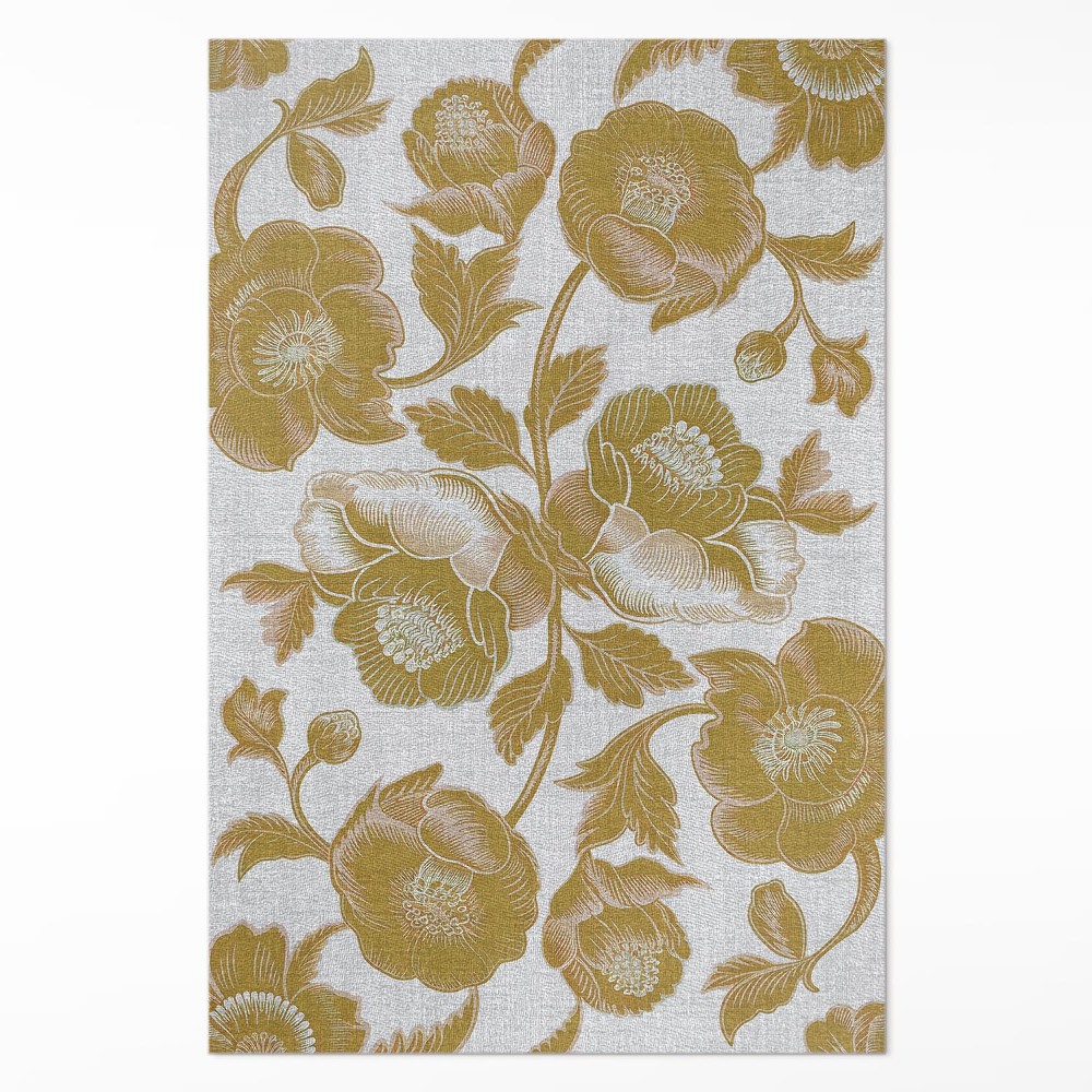 Dywan winylowy Botaniczny motyw w stylu retro