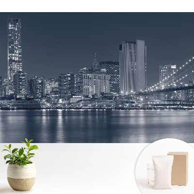 Tapeta fotograficzna flizelinowa z motywem miejskiej nocnej panoramy