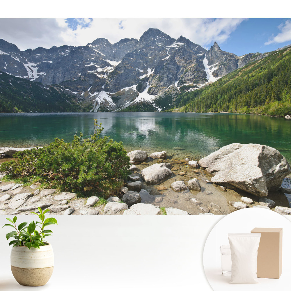 Fototapeta z nadrukiem na flizelinie Góry odbijające się w jeziorze