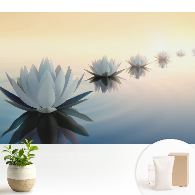 Fototapeta flizelinowa do salonu Lotosy na wodzie