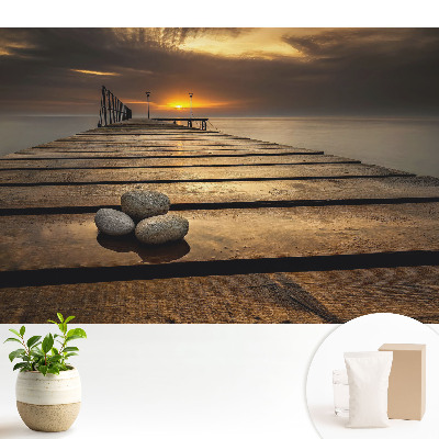 Nowoczesna fototapeta na wymiar Pomost o zachodzie słońca harmonijny spokój