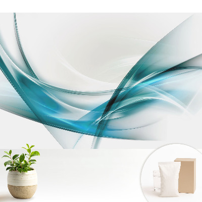 Fototapeta do salonu Abstrakcyjne linie i fale niebieskiego odcienia