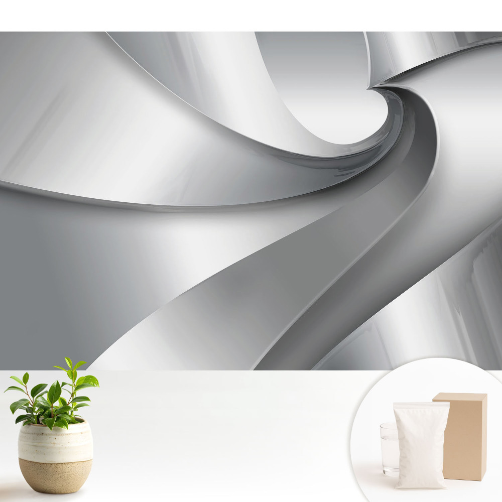 Nowoczesna fototapeta na wymiar Nowoczesne dynamiczne spirale w odcieniach szarości