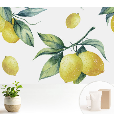 Nowoczesna fototapeta na wymiar Cytrynowy wzór soczysta zieleń