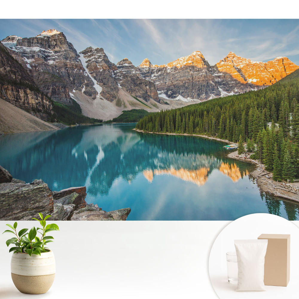 Fototapeta do salonu Górska panorama z jeziorem