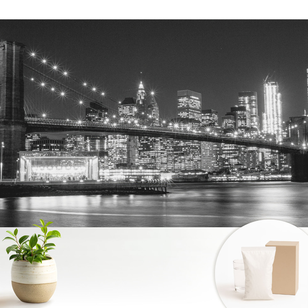 Fototapeta z nadrukiem na flizelinie Miasto nocą zachwycająca panorama