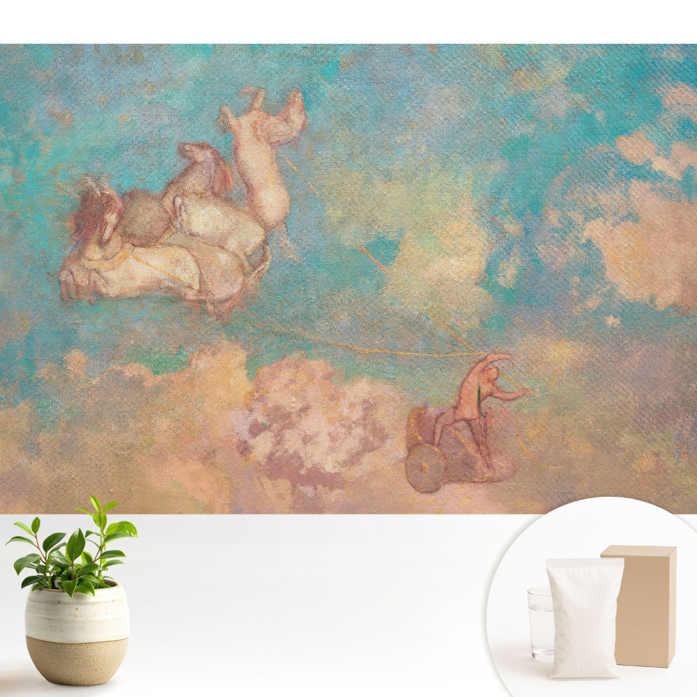 Nowoczesna fototapeta na wymiar Fantazyjne konie na tle chmur