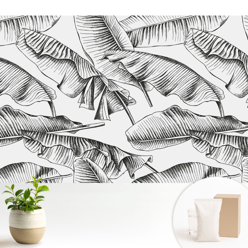 Fototapeta z nadrukiem na flizelinie Klasyczne liście bananowca