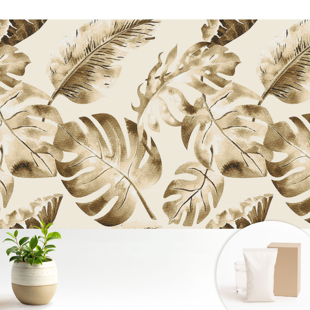 Nowoczesna fototapeta na wymiar Tropikalne liście wzór klasyczny