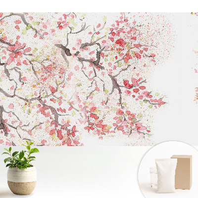 Fototapeta na wymiar do sypialni Kwiatowa akwarela lekkość natury