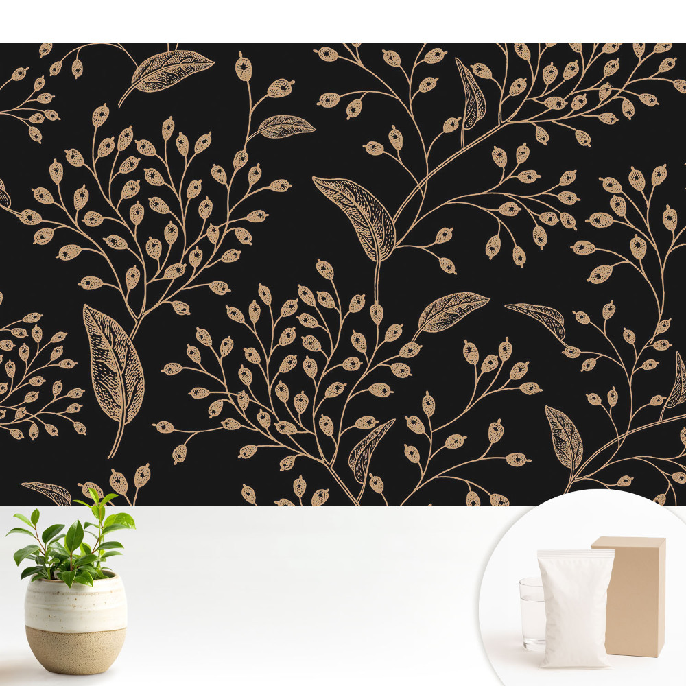 Fototapeta flizelinowa do salonu Roślinny klasyczny wzór