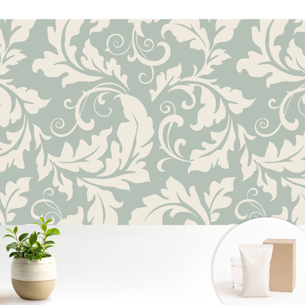 Fototapeta Stylowe liście na jasnym tle