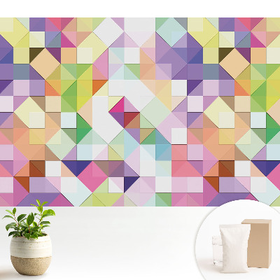 Nowoczesna fototapeta na wymiar Geometryczna mozaika w żywych kolorach