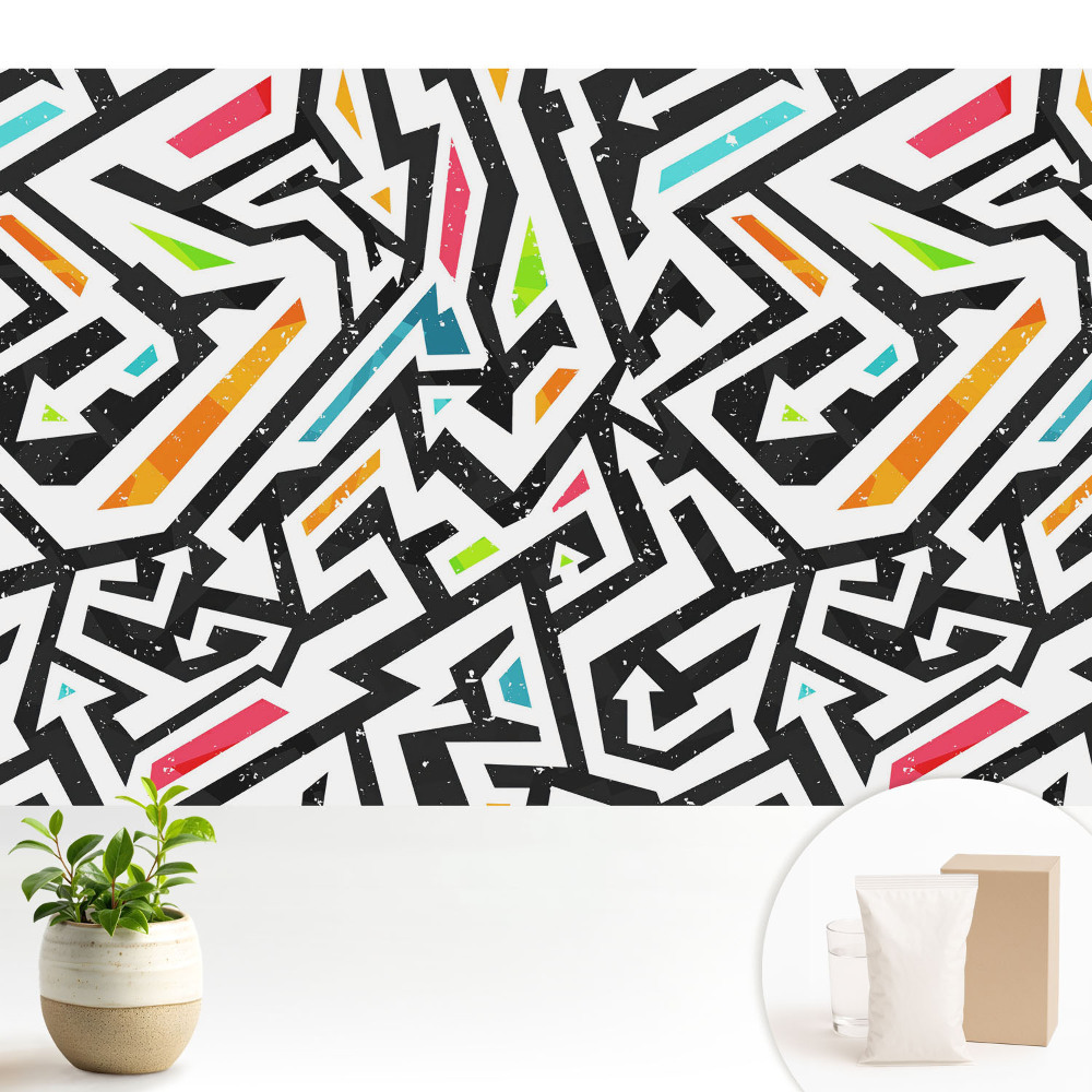 Fototapeta z nadrukiem na flizelinie Kolorowe geometryczne wzory