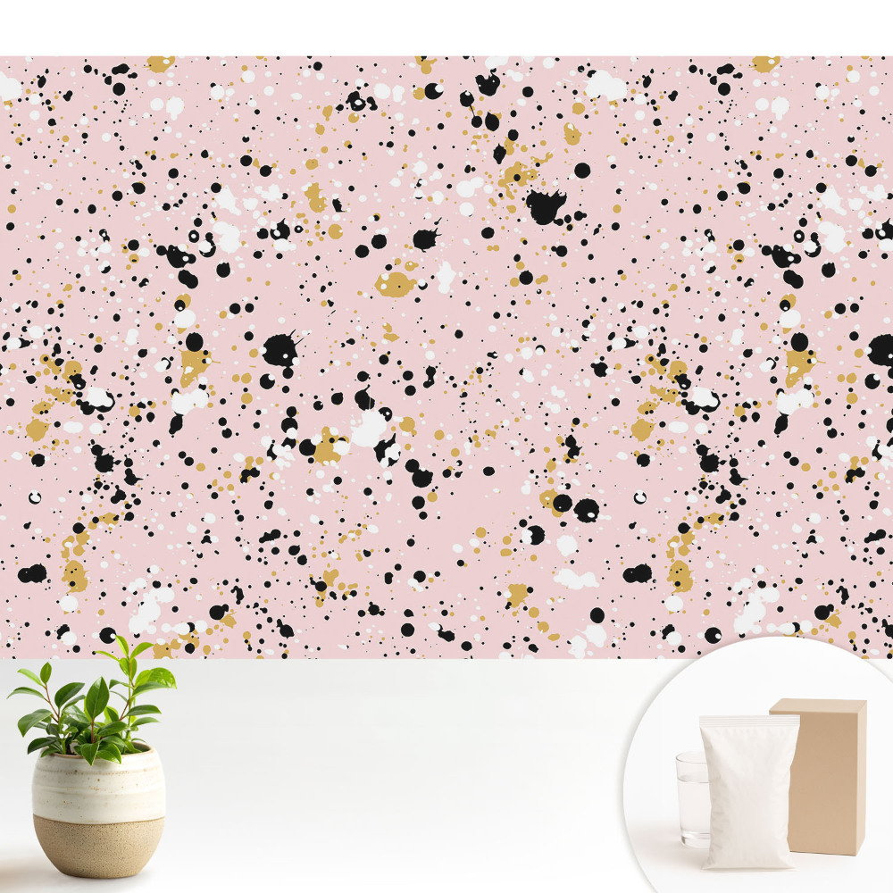 Tapeta fotograficzna flizelinowa Abstrakcyjne plamy na różowym tle