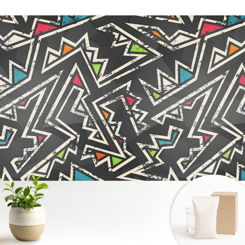 Fototapeta do salonu Zygzakowate wzory pełne kolorów