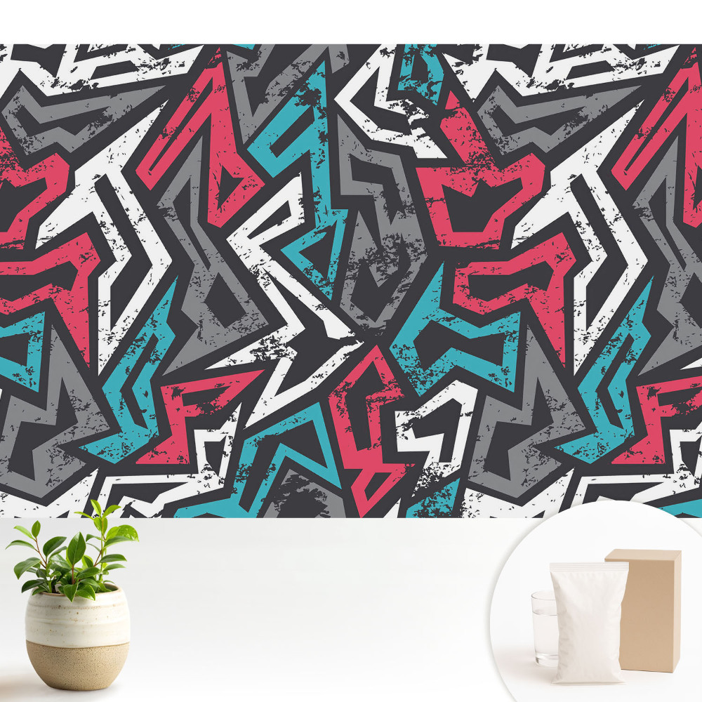 Fototapeta do salonu Graffiti geometryczne energie świeże