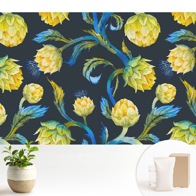 Tapeta fotograficzna flizelinowa Akwarelowe kwiaty elegancja żywiołowość