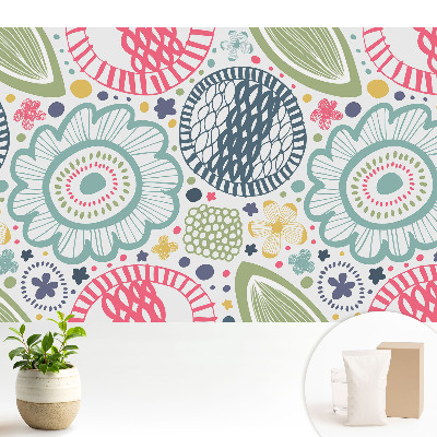 Fototapeta Współczesne kwiaty i geometryczne wzory